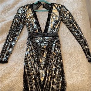 Black sequin dress